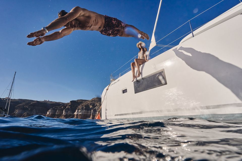 Santorini Oia: Caldera Catamaran Cruise With Meal & Drinks - Booking Details and Additional Information