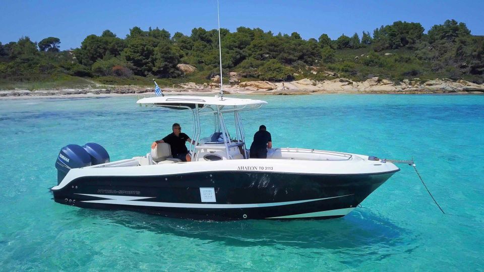 Sithonia: Speedboat Cruise to Ammouliani Island With Drinks - Refreshments and Amenities