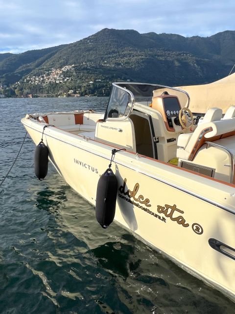 Lake Como: Dreamer Private Tour 1 Hour Invictus Boat - Meeting Point and Departure Information