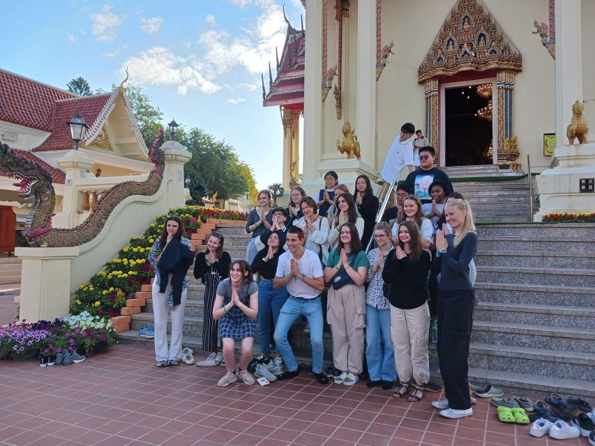 Nong Khai City Tour Chill Out - Best Dinner Sunset Ever - Wat Pho Chai Temple Visit