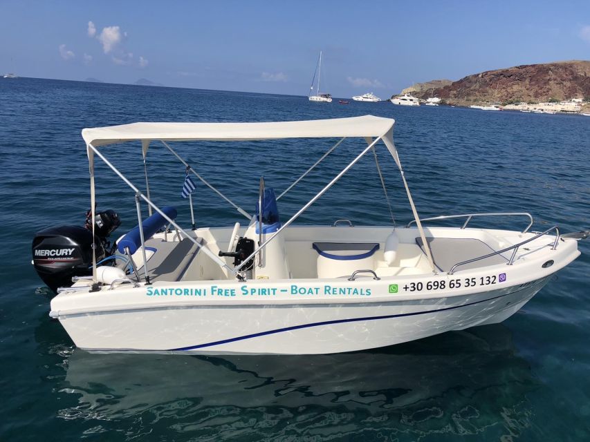 Santorini: License-Free Boat Rental With Ice, Water, & Fruit - Important Information and Directions
