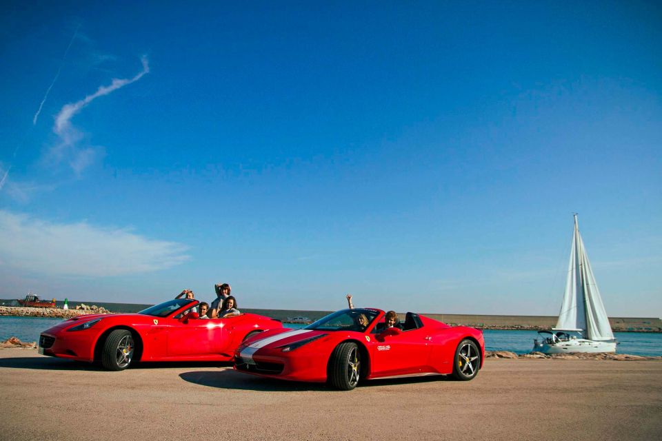 Barcelona: Ferrari Driving & Jet Ski or Sailing Experience - Location and Duration