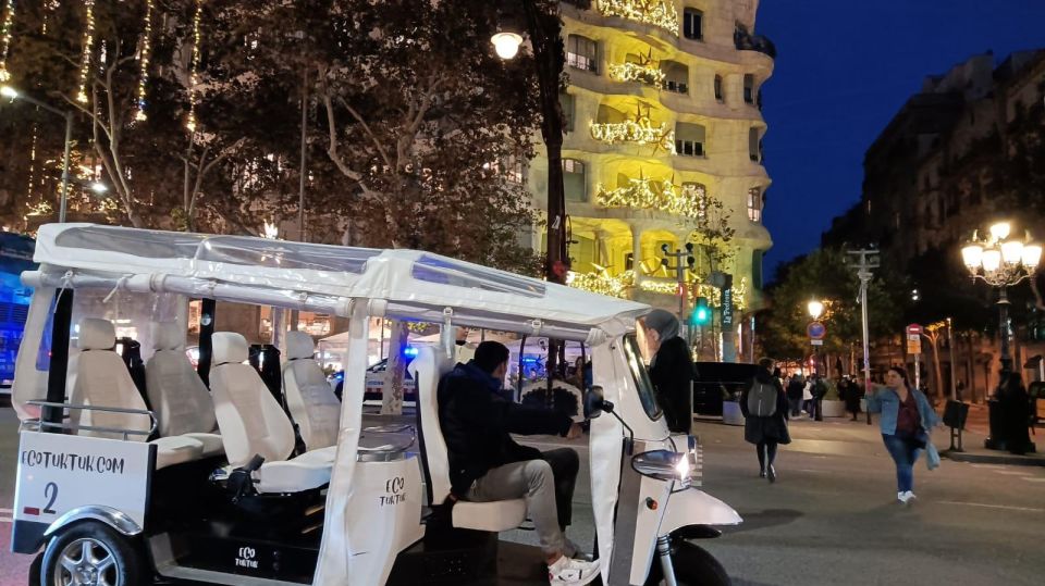 Barcelona: Private Christmas Lights Tour by Eco Tuk Tuk - Location and Booking Information