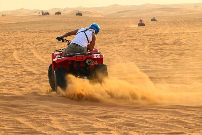 Desert Safari Dubai Quad Bike Camel Ride , Bbq Dinner, Sand Board Live Shows - Last Words