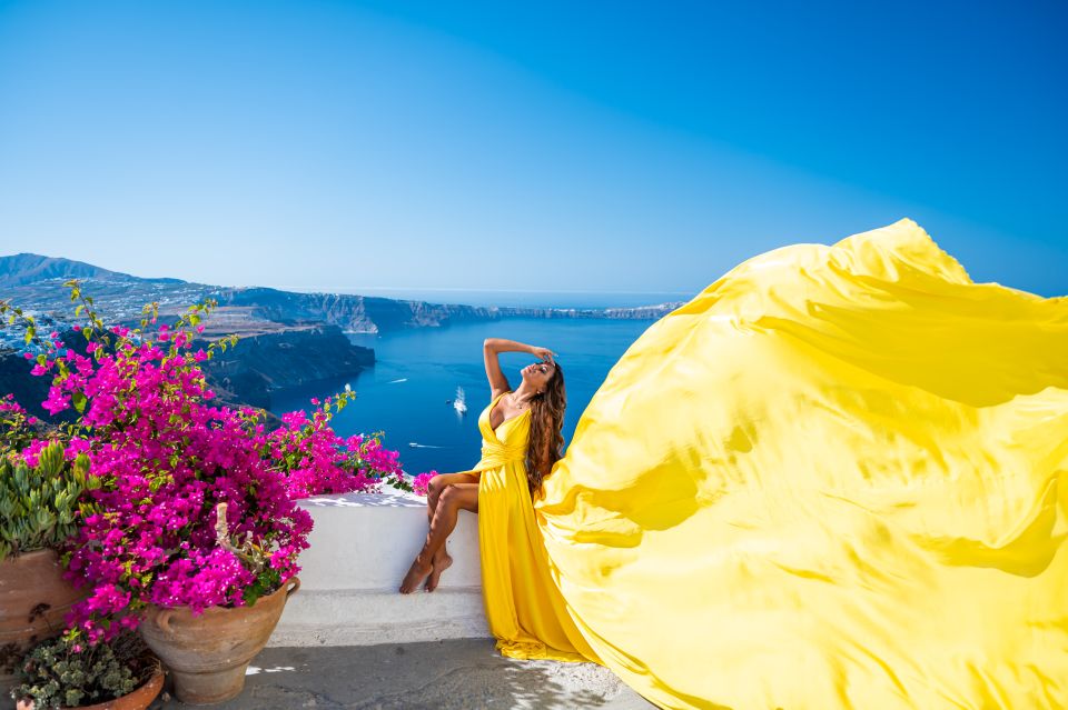 Santorini: Proffessional Flying Dress Photoshoot - Last Words