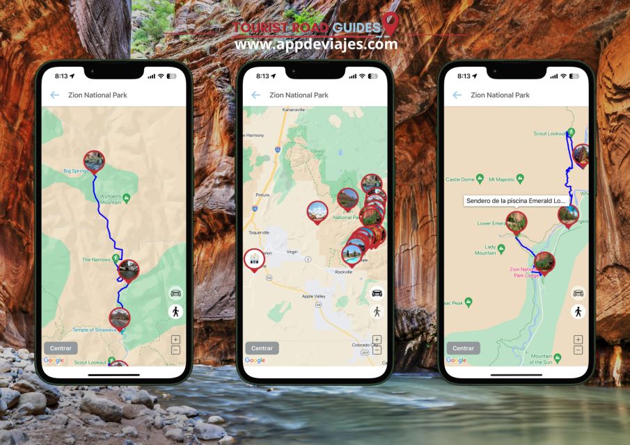 App Self-Guided Road Routes Zion National Park - Key Points