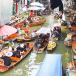 bangkok damneon saduak floating market and erawan falls tour Bangkok Damneon Saduak Floating Market and Erawan Falls Tour