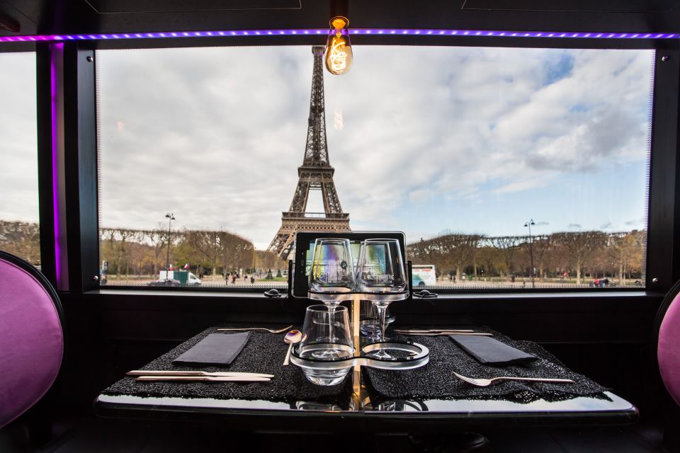 Bus Tour of Champs Elysées With 3-Course Dinner & Champagne - Key Points