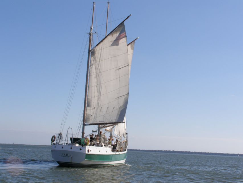 charleston schooner sailing harbor tour dolphin watch Charleston: Schooner Sailing Harbor Tour & Dolphin Watch