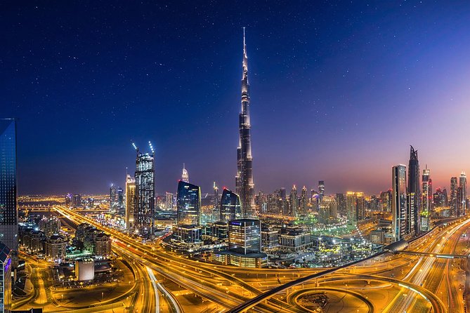 Dubai City Night Tour ( Luxury 4x4 Car) - Key Points