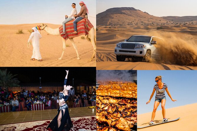 Dubai Desert 4x4 With BBQ, Dune Bashing, Camel Ride, Show - Key Points