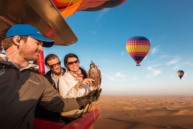Dubai Desert By Hot Air Balloon With Falcon Show and Camel - Key Points