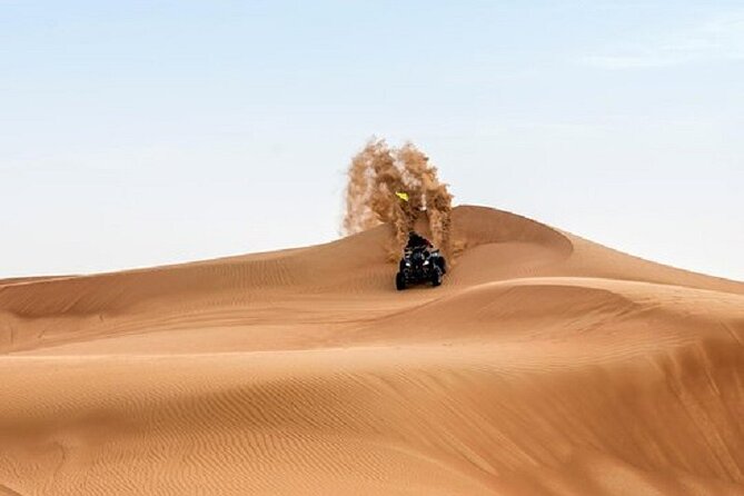 dubai desert quad bike safari camel ride sand surf bbq Dubai: Desert Quad Bike Safari, Camel Ride, Sand Surf, & BBQ