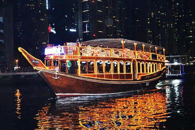 Dubai Evening Dhow Cruise Dinner With Pick-Up And Drop-Off - Key Points