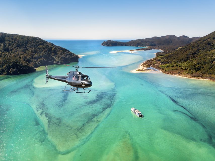 From Nelson: Helicopter Ride to Golden Bay Tequila Farm - Key Points