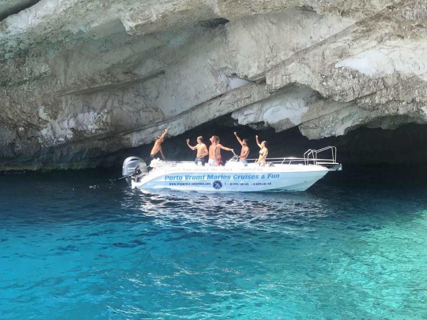 from porto vromi shipwreck beach private boat cruise From Porto Vromi: Shipwreck Beach Private Boat Cruise