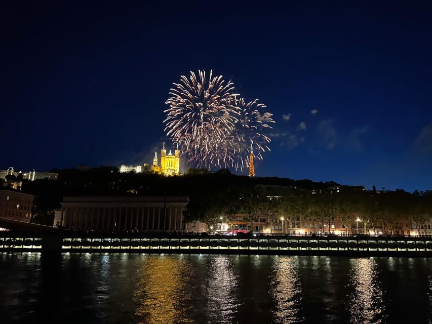 Lyon: Bastille Day Cruise With Appetizers and Fireworks - Key Points