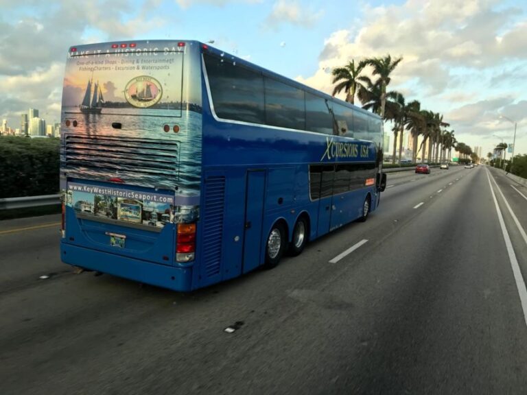 Miami & Key West: One-Way Transfer by Motor Coach Bus