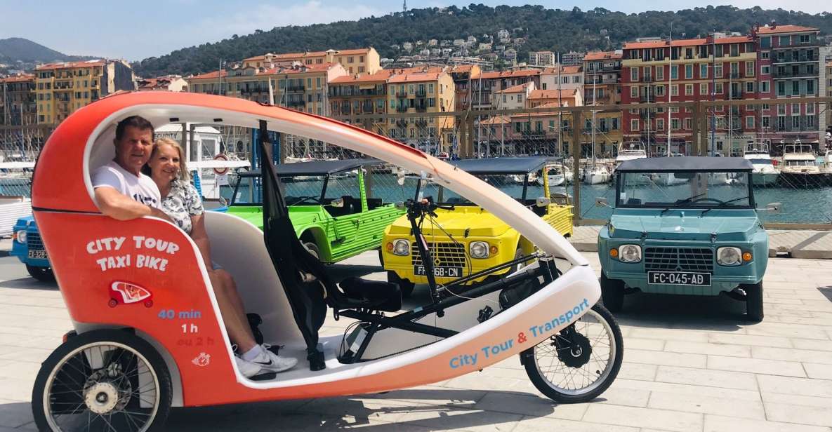 Nice: Guided Tour in Electrically Assisted Vélotaxi. - Key Points