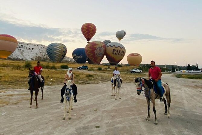 pamukkale horse riding at sunrise balloon watching Pamukkale Horse Riding At Sunrise & Balloon Watching