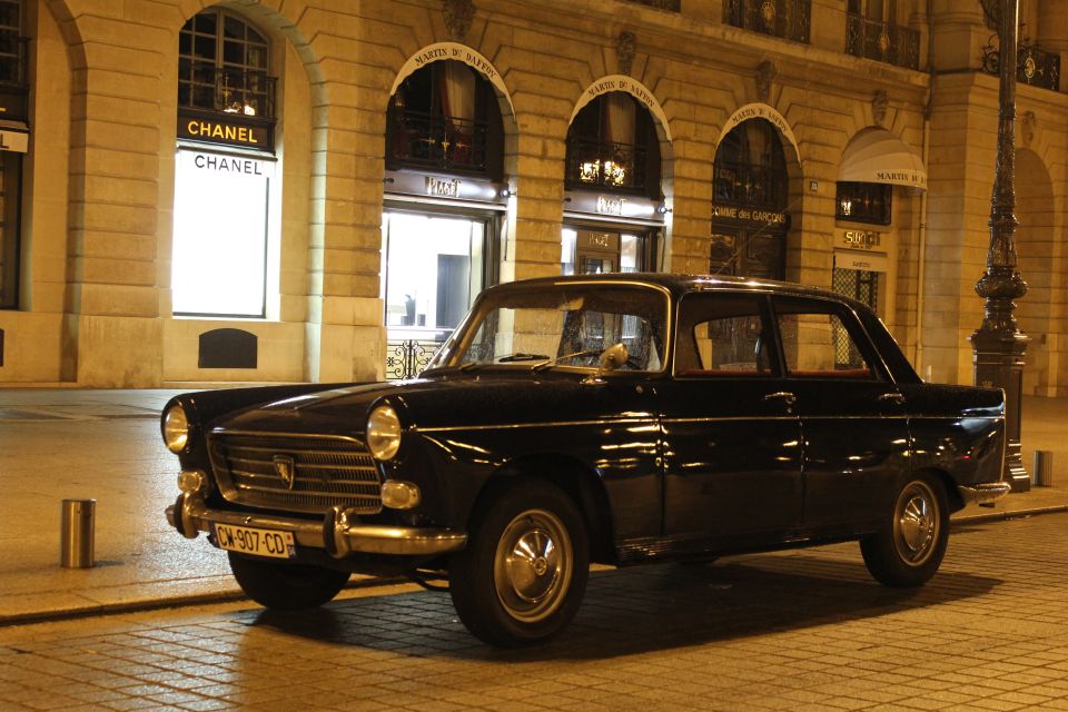 Paris: 1.5-Hour Vintage Car Night Tour - Key Points