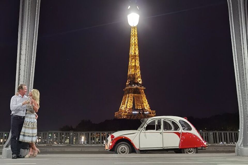 Paris: City Sightseeing Tour at Night in Vintage Car - Key Points