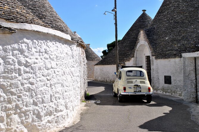 Private and Guided Tour With Vintage Fiat in Ostuni and Cisternino - Key Points