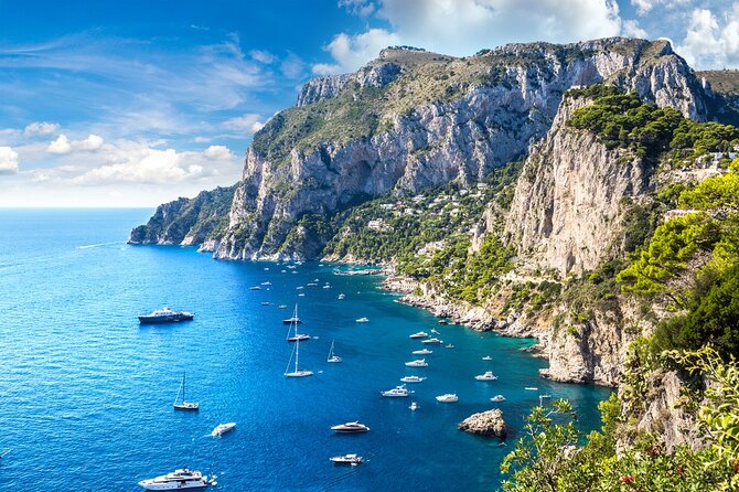 private capri luxury boat experience cruise swim sunbathe Private Capri Luxury Boat Experience: Cruise, Swim & Sunbathe