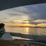 private catamaran trip in the bay of juan les pins at sunset Private Catamaran Trip in the Bay of Juan Les Pins at Sunset