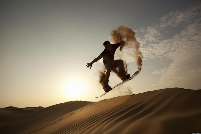 Private Desert Sandboarding Camel Riding and Dune Bashing - Key Points