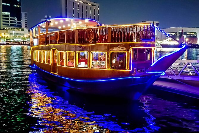 Romantic Dhow Creek Dinner Cruise With Live Shows and International Buffet - Key Points