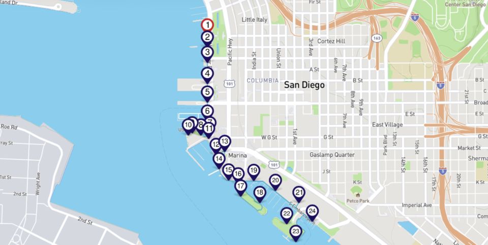 San Diego: Waterfront Smartphone Audio Walking Tour - Key Points