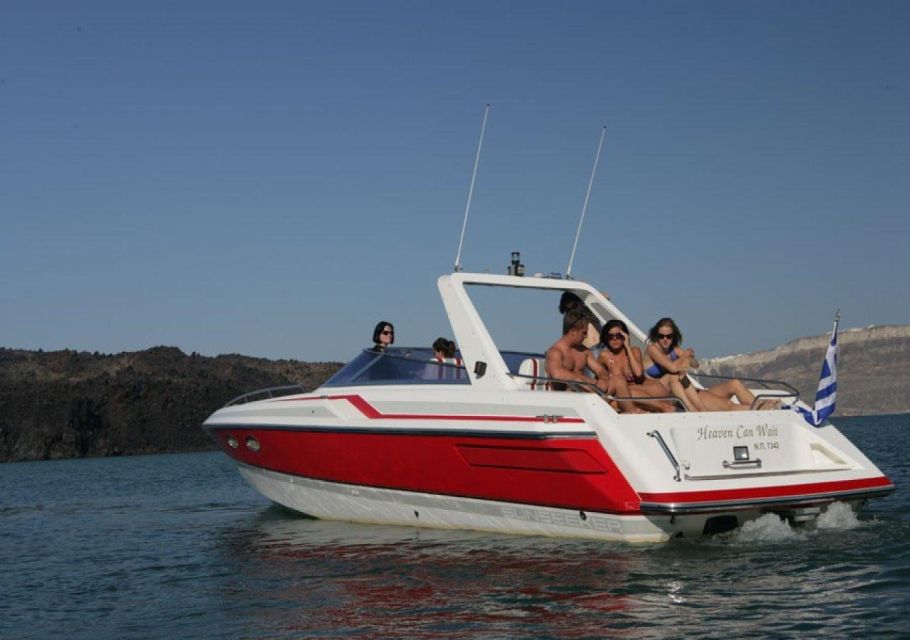 Santorini: Private Speedboat Cruise With Meal & Drinks - Cruise Details