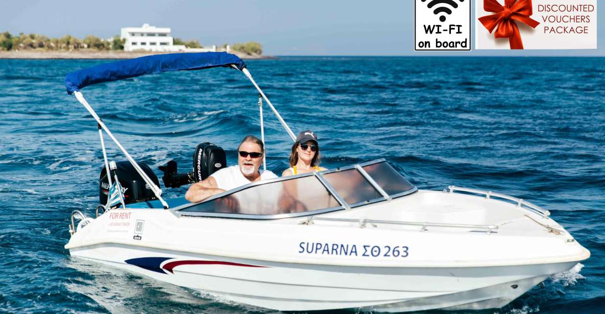 Santorini: Rent a Speedboat License Free - Key Points