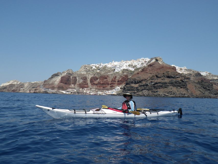 Santorini: South Sea Kayaking Tour With Sea Caves and Picnic - Key Points