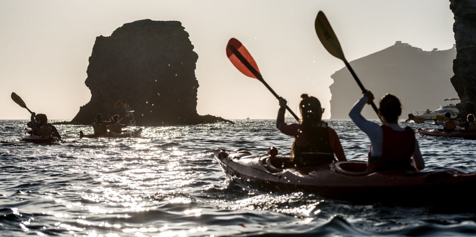 Santorini: Sunset Sea Kayak With Light Dinner - Key Points