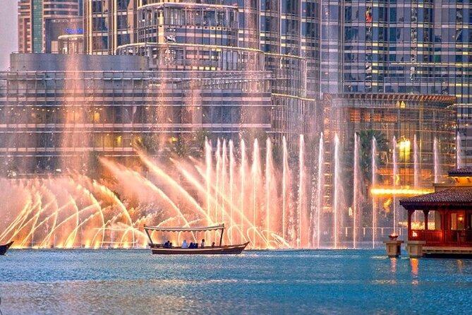 The Dubai Fountain Lake/Walk Bridge Ticket With Shared Transfers - Key Points