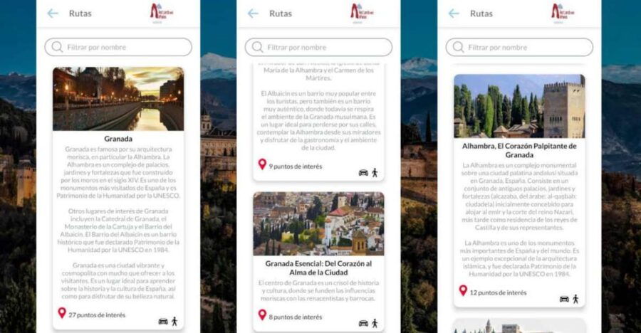 App Self-Guided Route Granada Includes Tapas Route and Audio