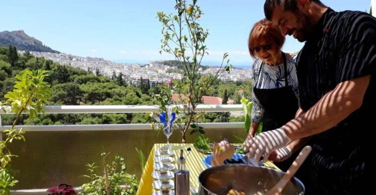 Athens: Greek Cooking Class Overlooking the Acropolis