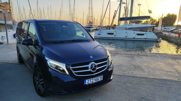 Athens: Mercedes V-Class Luxury Airport, Port, City Transfer