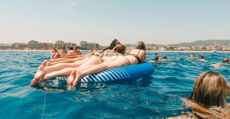 Barcelona: Boat Party With Paella Lunch and Swim