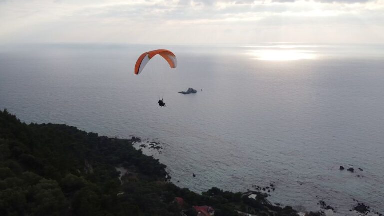 Corfu: Paragliding Tandem Flight Above Pelekas Town