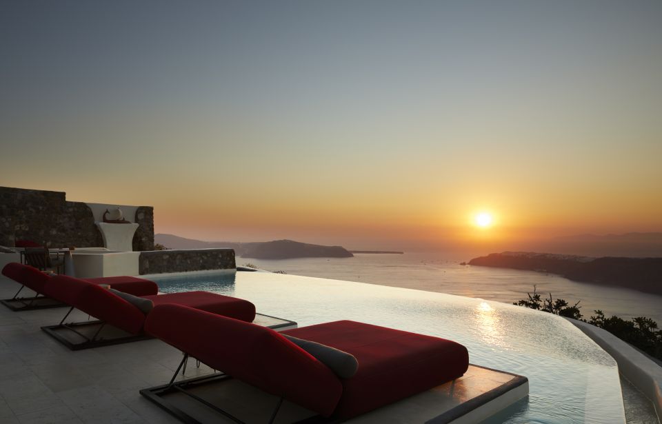 Daybed Relaxation With Infinity Pool Use With Caldera Views - Activity Highlights