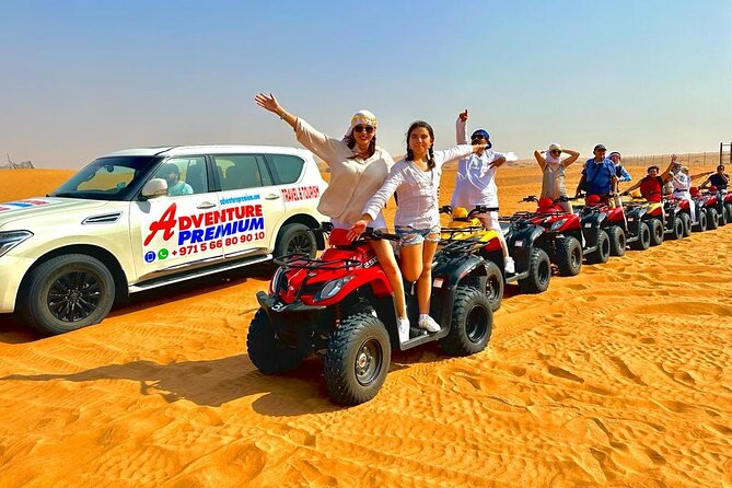 Dubai 4×4 Desert Safari Quad Bike Camel Ride and Sandboarding