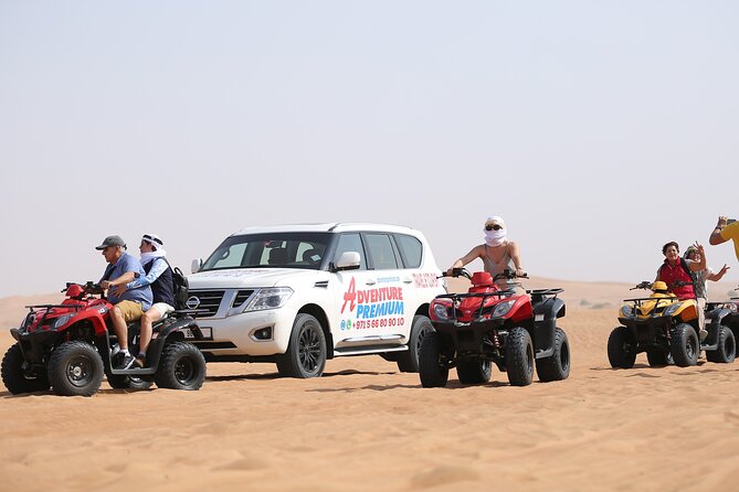 Dubai Desert Safari 4×4 Dune Bashing, Quad Bike, Camel Ride & BBQ