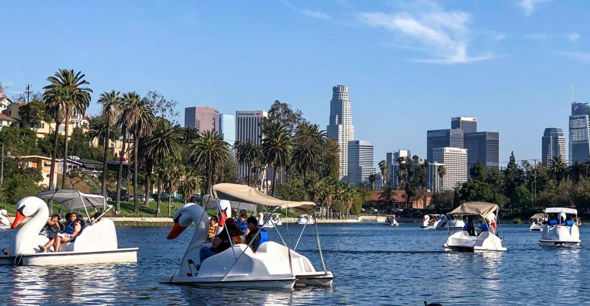 1 echo park lake swan pedal boat rental Echo Park Lake: Swan Pedal Boat Rental