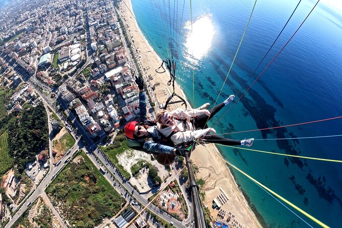 From Antalya Alanya Tandem Paragliding With Beach Visit