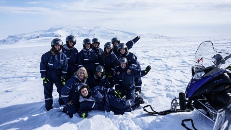 From Gullfoss: Langjökull Glacier Snowmobile Tour