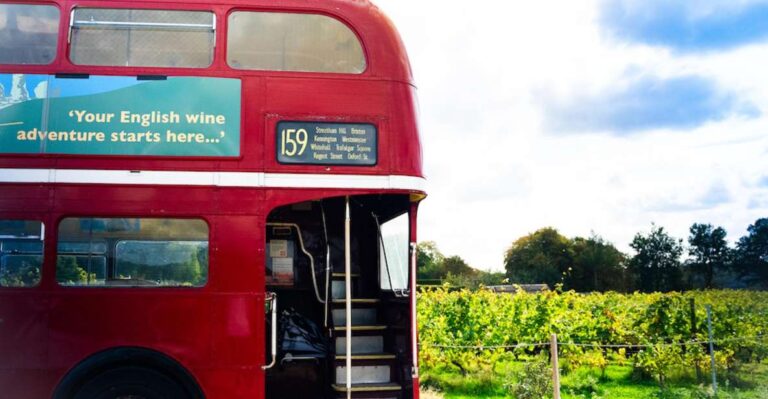 From London: Vintage Bus Wine Tour With Return Train Tickets