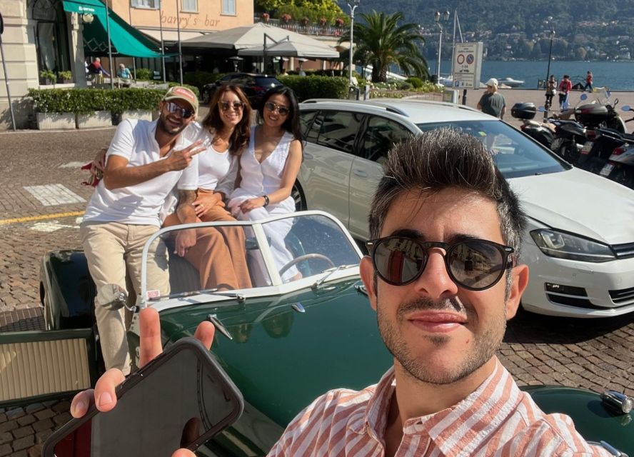 From Milan: Como Lake Tour Drive a Vintage Car